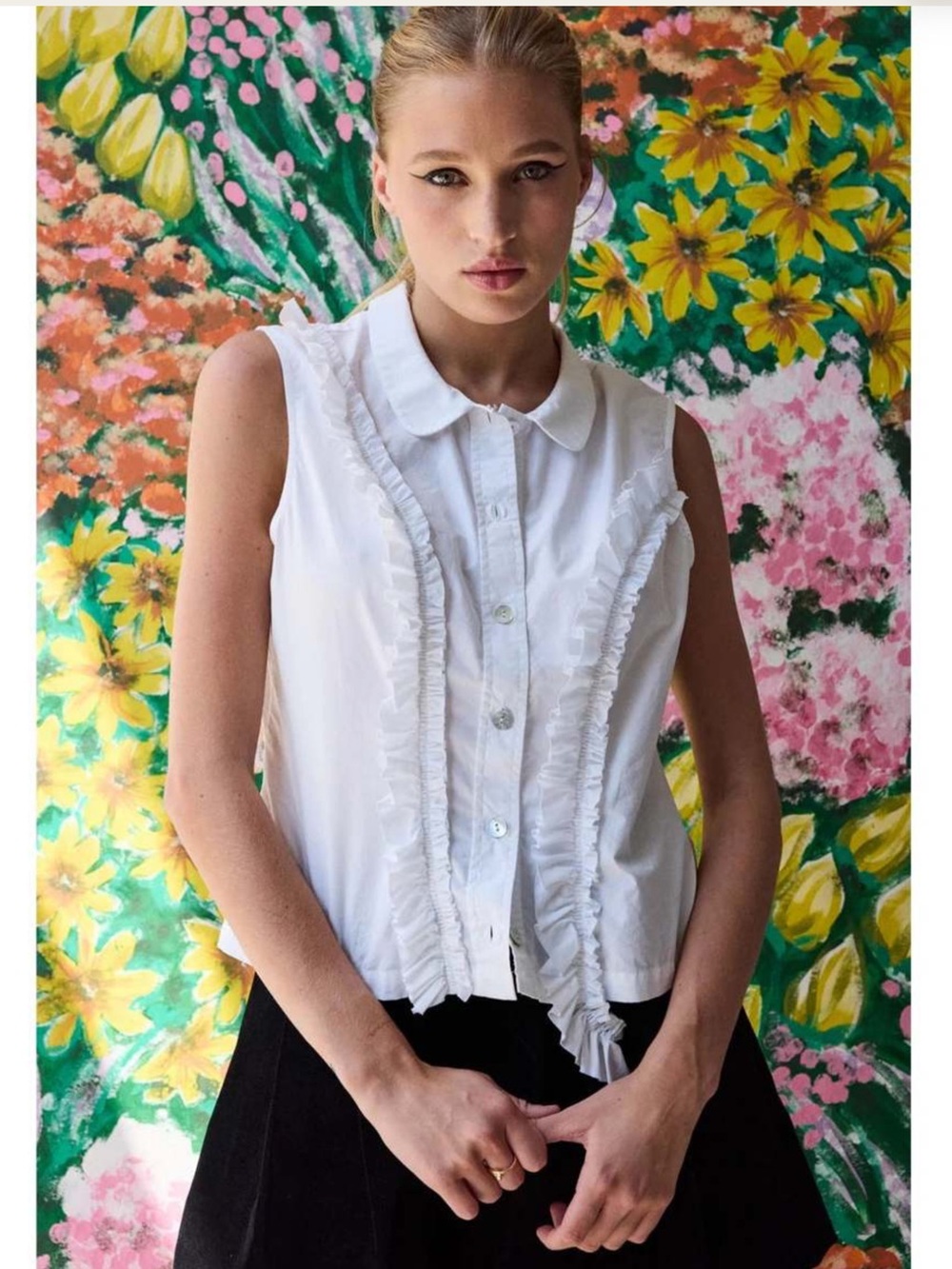Hope for Flowers by Tracy Reese Peter Pan Top - NWT!